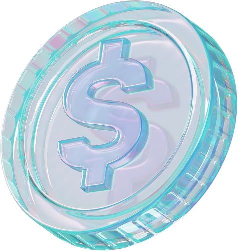 Dollar coin illustration